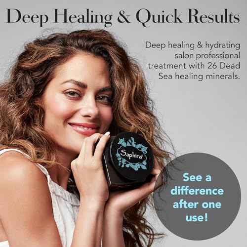 Saphira Mineral Mud Hair Mask, Deep Healing Hair Treatment for Dry, Damaged, Bleached, Color-Treated Hair and Scalp, Sulfate-Free, Paraben-Free, Repairs, Hydrates and Adds Shine, 16.9 Ounce