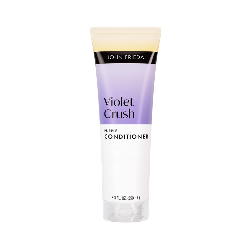 John Frieda Violet Crush Purple Conditioner for Blonde Hair, Toning Conditioner with Crushed Violet Pigments to Neutralize Brassy Tones, 8.3 fl oz