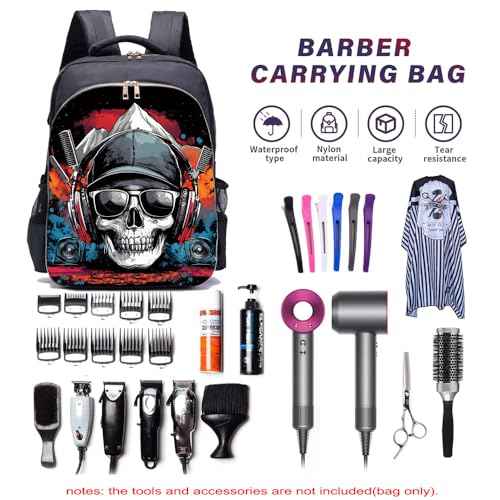 Large Barbers bags for Clippers and Supplies Makeup Backpack Bag Organizer for Hairstylists Bookbag for Travel Tools Bag for Men