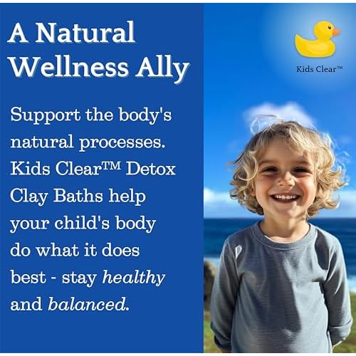Kids Clear Detox Clay Bath, 100% Pure Sodium Bentonite - Cleansing and Purifying, by -Evenbetternow LLC ? 2.5 lb (40 oz) Standard Size