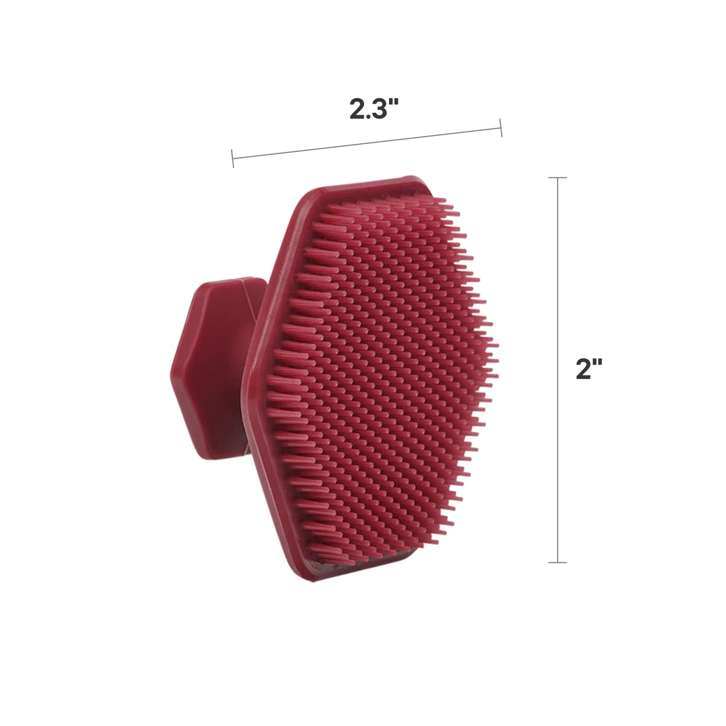 Tooletries - Men's Face Scrubber - Silicone Facial Cleansing Brush, Gentle Exfoliator Pad & Soft-Touch Massager - Removes Dead & Dry Skin - Long Lasting Bathroom & Shower Accessories - Burgundy