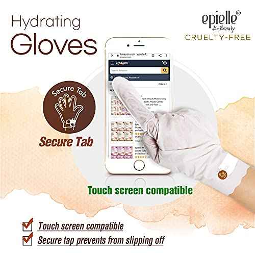 Epielle Hydrating Hand Mask 6 Pairs, Deep Moisturizing Gloves for Dry, Cracked Hands, Self Care Gifts for Women, Spa Kit, Stocking Stuffers, Thanksgiving Essentials