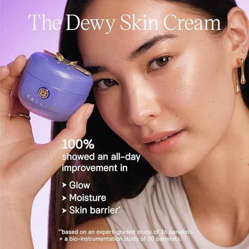 TATCHA The Dewy Skin Cream, Jumbo | Rich Line-Plumping Moisturizer - Hydrate, Plump, and Protect Dry Skin | 75 ml / 2.54 fl. oz.