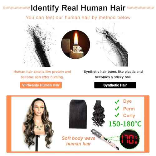13x4 Full Lace Frontal Wigs Human Hair Ombre Wig 1B/27 HD Lace Front Wigs Pre Plucked 180% Density Body Wave Human Hair Wig Bleached Knots Full Lace Front Wigs for Black Women 18 Inch