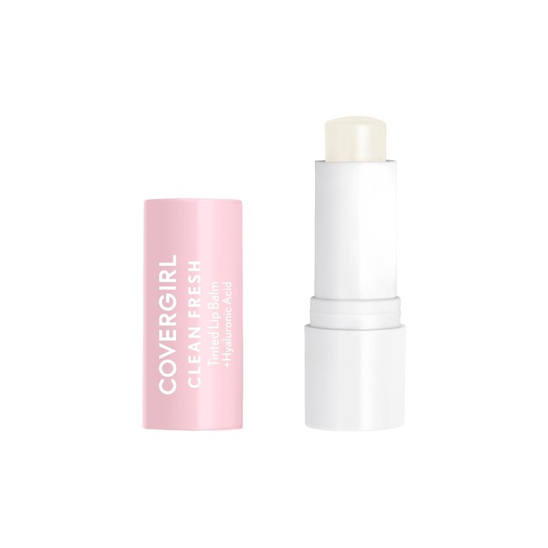 CoverGirl Clean Fresh Tinted Lip Balm - Vegan Hydrating Formula for Natural Finish | Clear as Crystal, 1 Count