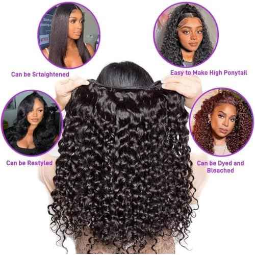 28 Inch Water Wave Bundles 12A Water Wave One Bundles Human Hair 100% Brazilian Unprocessed Remy Single Curly Wet And Wavy Bundles Human Hair Natural Color