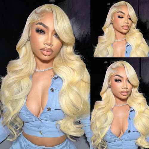 613 Bundles Human Hair Body Wave Blonde Bundles Human Hair 16 18 20 Inch 100% Unprocessed 12A Brazilian Virgin Raw Weave Bundles Human hair Blonde Bundle Body Wave Extensions for Women