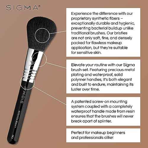 Sigma Beauty Makeup Brush Set ? 7-Piece Travel Makeup Brushes for Flawless Application of Foundation Makeup, Blending, Contour, Eyeshadow & Brow Makeup ? Compact & Stylish Carrying Case (8 pcs)