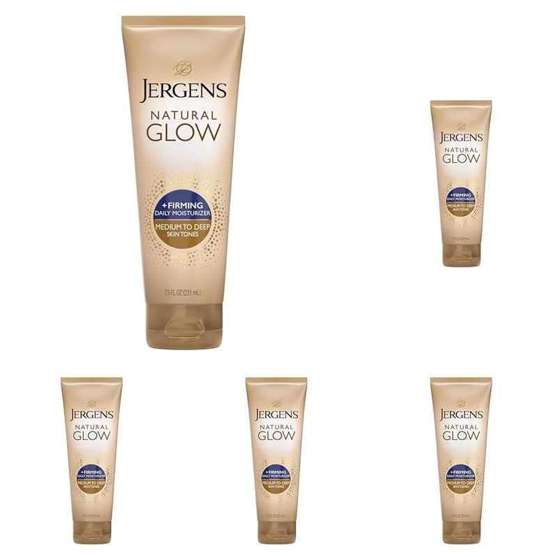 Jergens Natural Glow Daily Moisturizer - Firming Formula for Medium to Tan Skin Tones | 7.5oz (Pack of 5)
