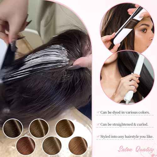 Fine Plus 10Inch Hair Toppers for Women Real Human Hair ? Mono Base 3"x5", Natural Black Virgin Quality, for Thinning Crown & Wide Parting, Lightweight & Breathable, Add Volume Can Be Curled