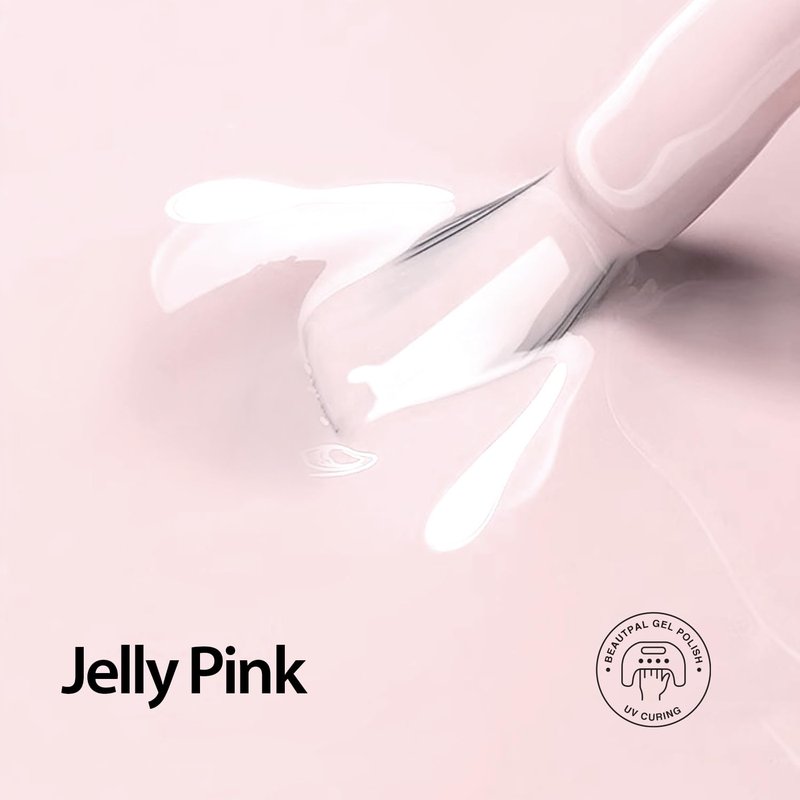 Larvall BEAUTPAL Jelly Pink Gel Nail Polish 15ML Sheer Neutral UV Light Cure Gel Polish for Nail Art DIY Manicure and Pedicure at Home, Color 013