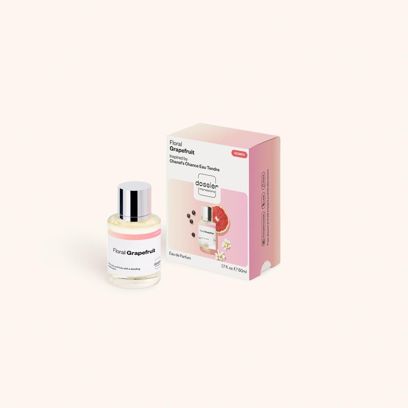 Dossier Floral Grapefruit Eau de Parfum | Inspired by Chance Eau Tendre | Long-Lasting Feminine Fragrance - 1.7 fl oz (50ml)