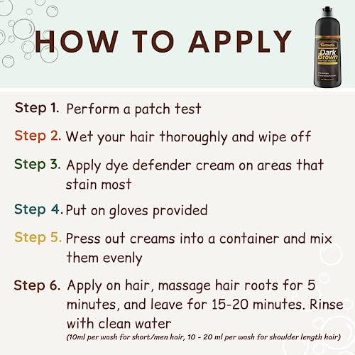 Dark Brown Hair Dye Shampoo 400ml- 100% Grey Coverage in Minutes - Ammonia Free Hair Color Shampoo Gray Silver Hair (Dark Brown Pack 2)