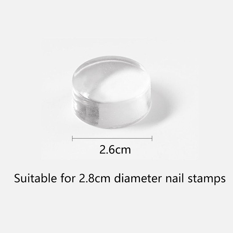Skiennix 9 PCS Clear Jelly Silicone Nail Art Stamper Kit - Transparent Stamping Tools for French Tips