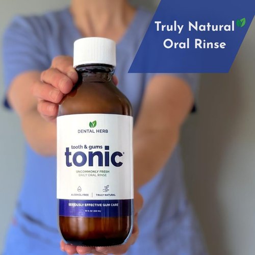 Tooth & Gums Tonic Mouthwash - Travel Size (2 oz) | Essential Oil Formula for Bad Breath & Gum Health