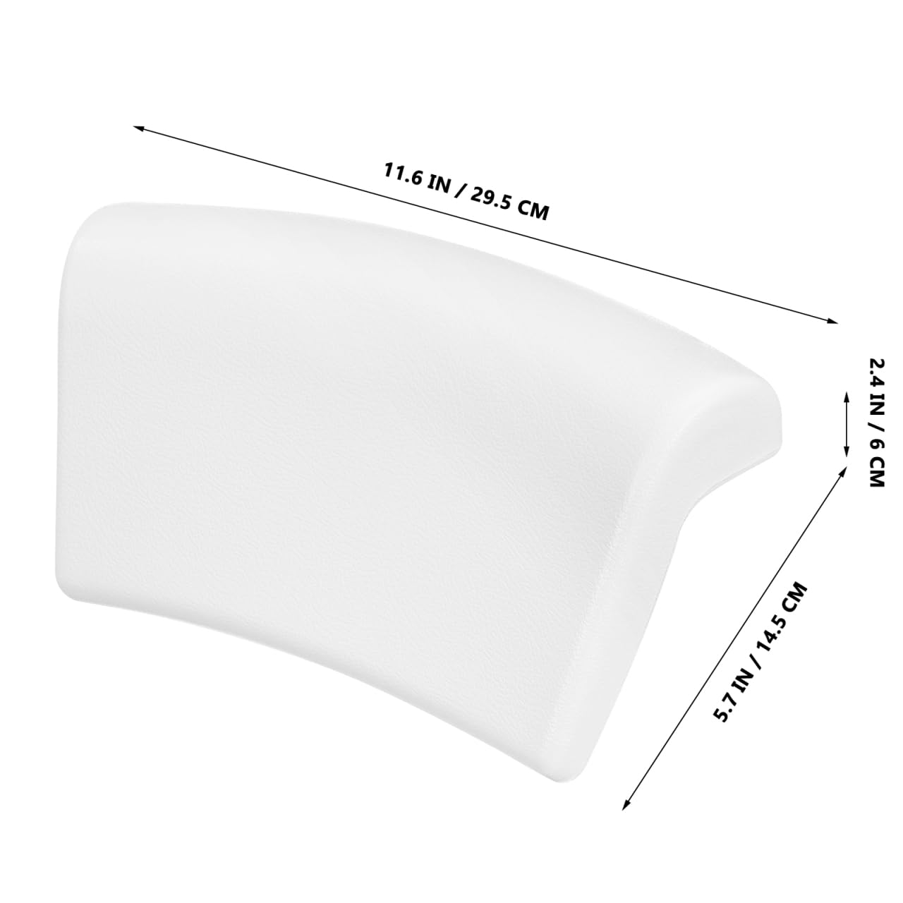 POPETPOP Bath Pillow for Tub - PU Wave Bath Pillow, White Bath Tub Pillows for Head and Neck, Waterproof Tub Pillow for Women Men Home, Hotel, Salon, Spa, Bathtub Accessories (11.59'' X 5.70'')