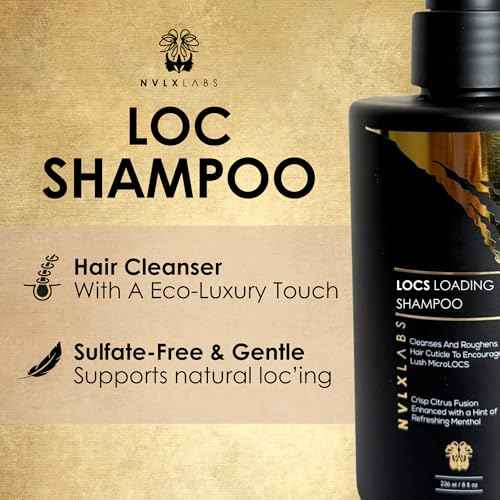 NVLX LABS Locs Shampoo for Dreads, Sisterlocs, Locks, & Dreadlocks - 8 Oz | Natural Haircare Cleansing for Locs - Moisturizing, Nourishing, Hydrating Hair growth Shampoo