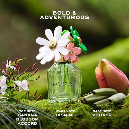 Marc Jacobs Daisy Wild Eau de Parfum - Adventurous Floral Women's Perfume - With Notes of Banana Blossom Accord, Jasmine & Macadamia Accord, Sandalwood & Vetiver des Sables