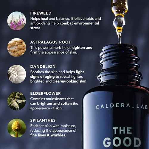Caldera + Lab The Good | Men's Organic Moisturizing Face Serum for Dry, Sensitive, & Normal Skin ? Vegan, Natural & Antioxidant Packed Skincare Facial Oil