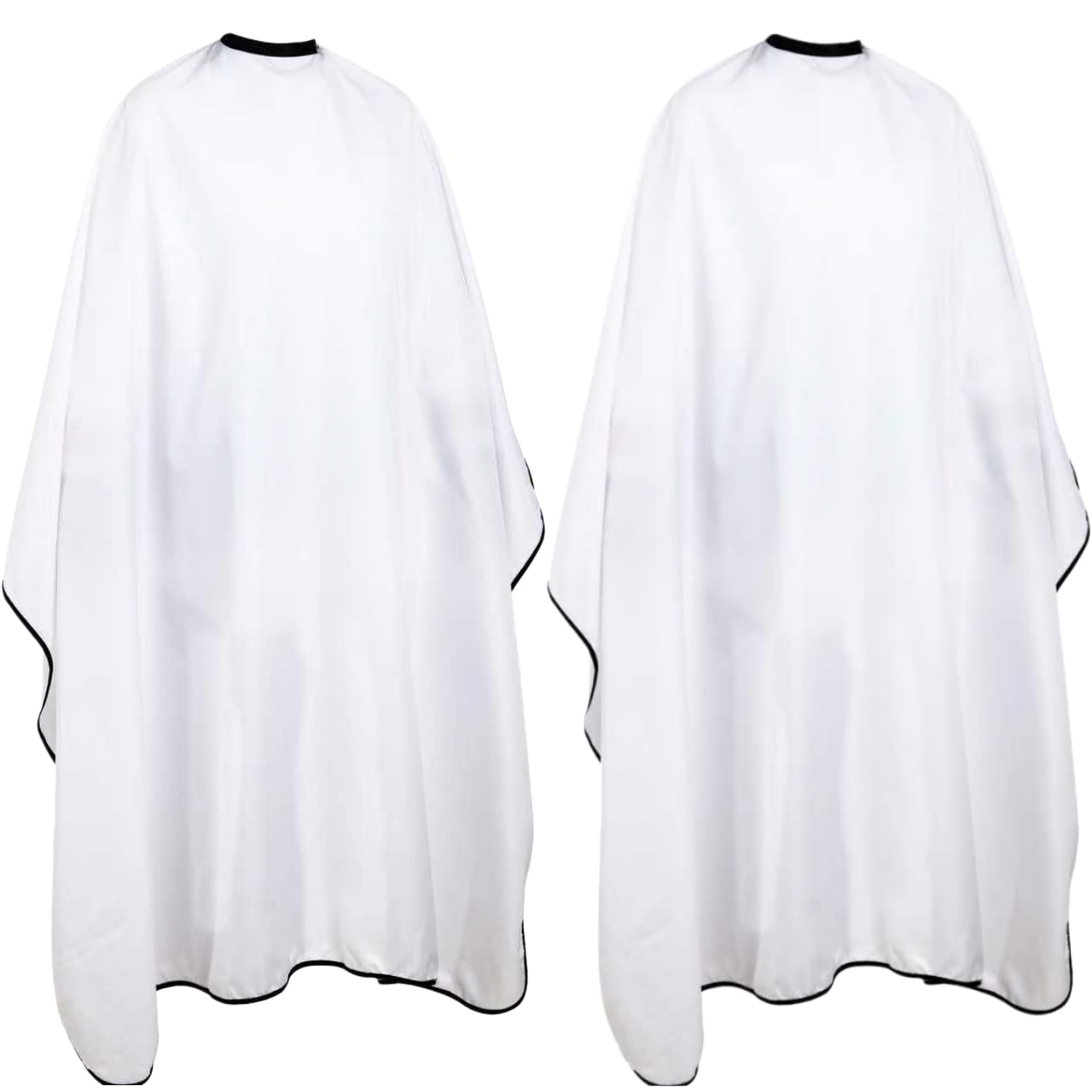 YELEGI Professional Hair Cutting Cape(2Pcs), Salon Barber Cape with Adjustable Snap Closure, Waterproof Hair Dye Color Cape Hair dressing stylist apron (White)