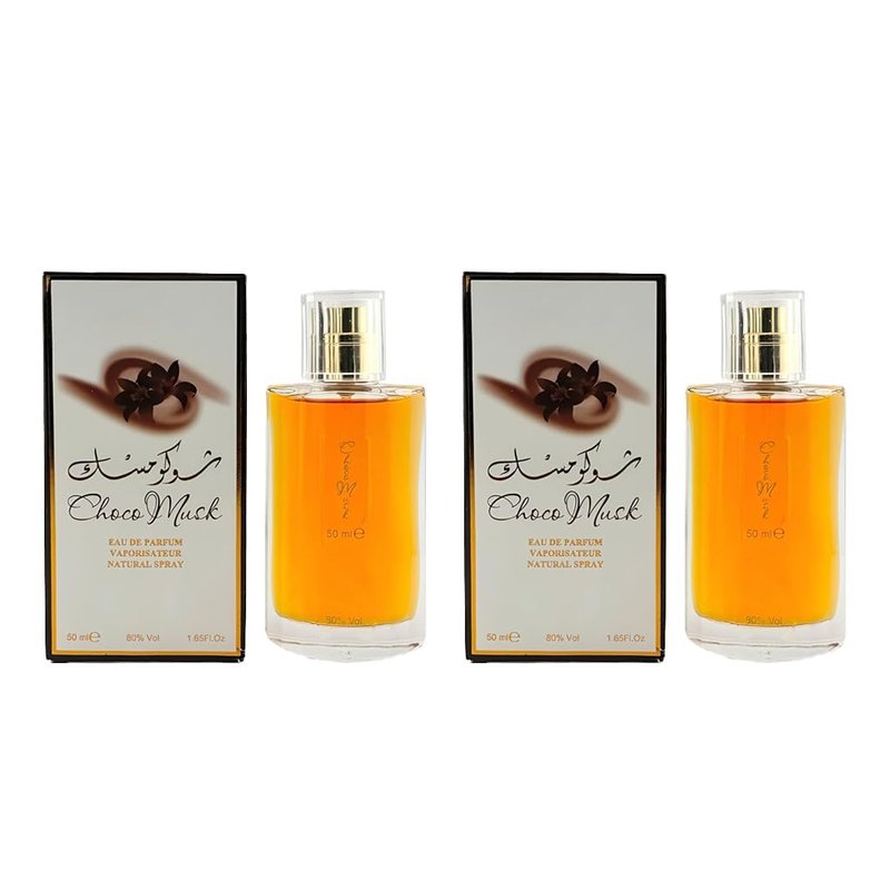 2 pack of Choco Musk Eau de Long Lasting Parfum Spray for Women, 1.65 Ounce 50ML, 80% Vol