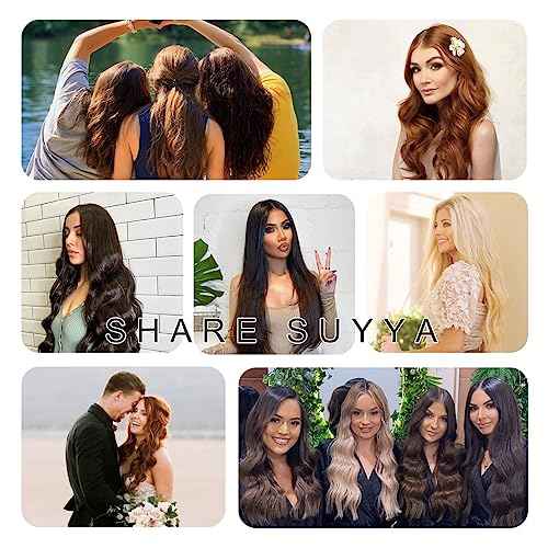 SUYYA Clip in Hair Extensions Real Human Hair, 16 inch 120g Jet Black Clip in Hair Extensions Human Hair Straight Human Hair Clip ins Double Weft(16 inches #1 Jet black)