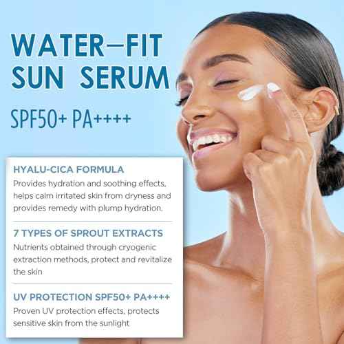 2 Pack Centella Sunscreen SPF 50, 50ML Light & Hydrating Centella Face Serum, Daily UV Defense Summer Sunblock for Face (1.7 Fl Oz (Pack of 2), Sun Protection Factor (SPF), 50)