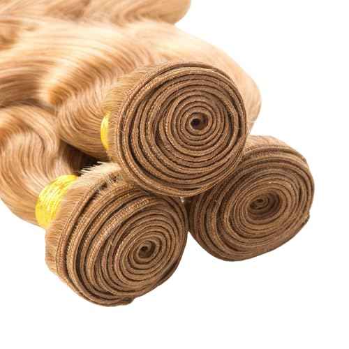 Honey Bundles Brown Human Hair Body Wave 22 24 26 Inch Body Wave Human Hair Weave 3 Bundles Silky Hair Bundles Brazilian 3 Bundles Human Hair Extensions for Women Deals 27 Color Bundles