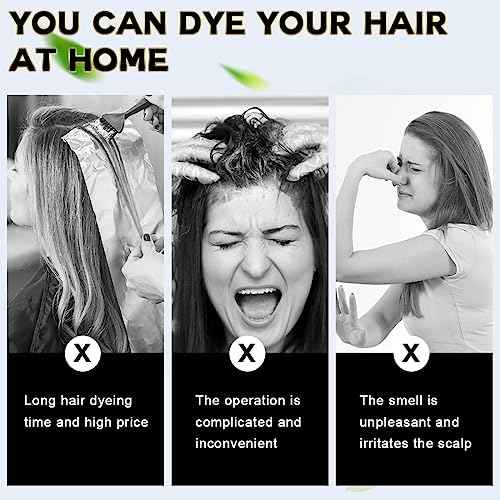 IIIMEIDU Dark Brown Hair Dye Shampoo for Gray Hair, 3 in 1 Herbal Ingredients Natural Shampoo Hair Dye for Women Men, Grey Coverage 500ml