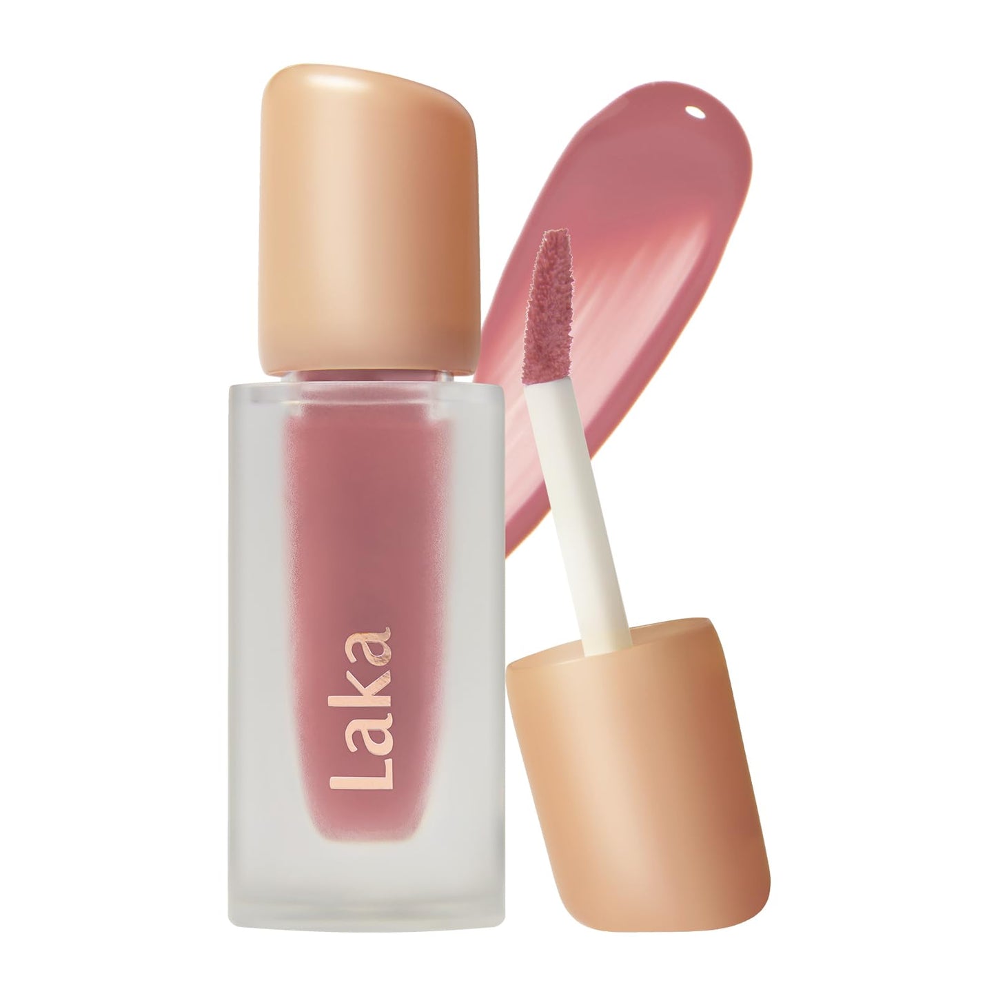 Laka Soothing Prep Lip Mask + Stain Lip Liner #02 Suede Pink & Fruity Glam Lip Tint #124 Maro, Peel-off Lip Mask & Long Lasting Vivid Color