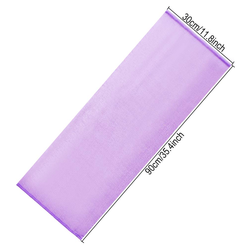 5 Pcs Exfoliating Washcloth Towel, Japanese Exfoliating Cloth for Shower, Body Back Scrubber Bath Towel, Korean Net Sponge Nylon Bath Cloths Skin Loofah Wash Scrub Towels for Women (5 Colors)