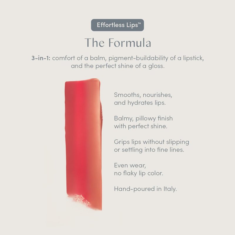Ravie Beauty Effortless Lips - 3-in-1 Sheer Buildable Lip Formula | Dahlia, 0.06oz