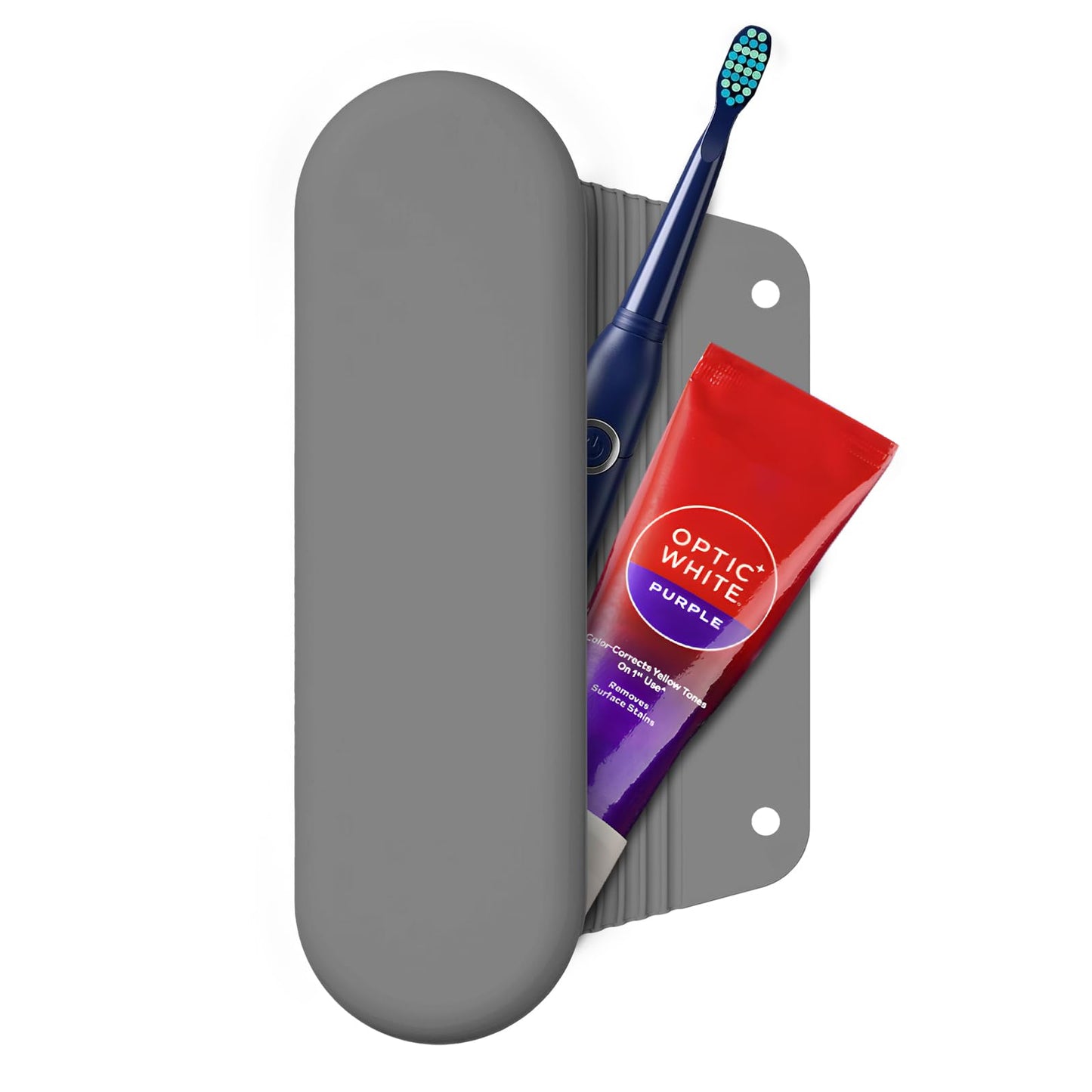 iTokGok Silicone Electric Toothbrush Travel Case, Manual Toothbrush Travel Cover for Men and Women,Toothbrush Holder for Travel,Gym and More, Fits Most Manual and Electric Toothbrushes - Gray