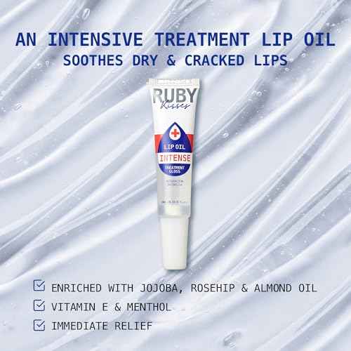 Ruby Kisses Hydrating Lip Oil Intense Treatment Gloss (1 Pack), Deep Hydrates & Heals with Natural Oils, Natural Shine Lip Care, Moisture, Repair & Protect With Antioxidants