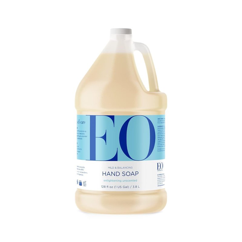 EO Liquid Hand Soap Refill - Unscented, 1 Gallon | Perfect for Kitchen & Bathroom Use