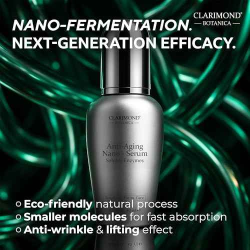 Clarimond Anti Aging Face Serum w/Nano Fermentation, Pro-Xylane¢â, Peptides & Collagen for Hydration, Wrinkle Reduction, Firming, Plumping - Fast Absorbing Botanical Youthful Skincare Treatment 40ml