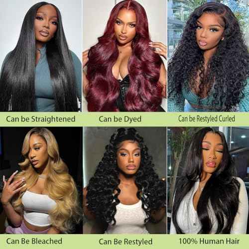 Human Hair Bundles 12A Body Wave 100% Unprocessed Brazilian Virgin Hair Extensions 4 Bundles Human Hair 16 18 20 22 Inch Natural Black Bundles Human Hair Weave for Women