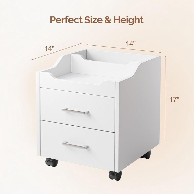 OmySalon Pedicure Cart - Portable Foot Bath Trolley with 2 Storage Drawers | Nail Esthetician Spa Supplies in Upgrade White
