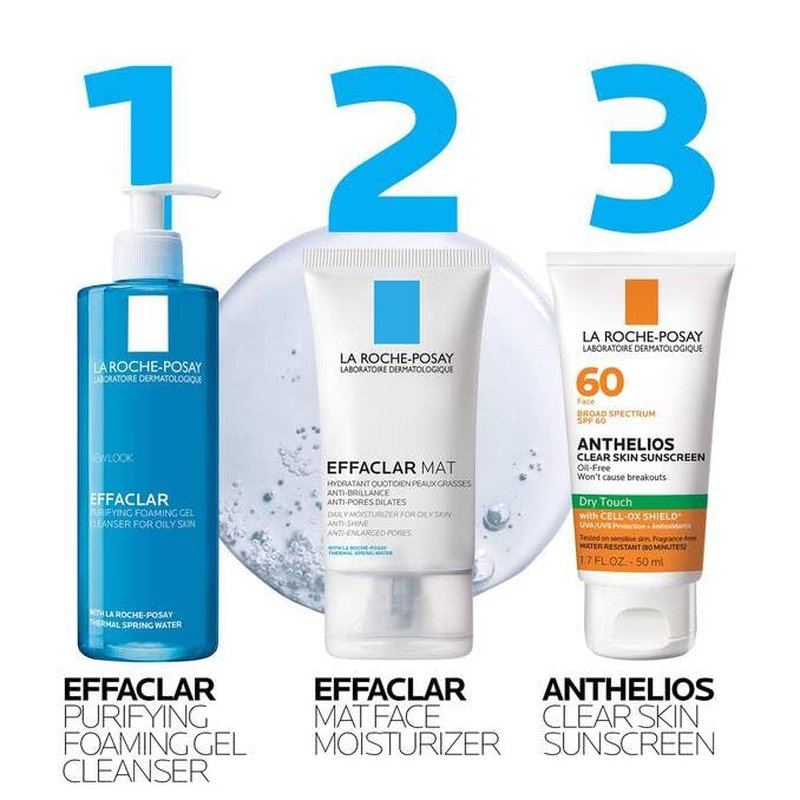 La Roche-Posay Effaclar Foaming Gel Cleanser - Purifying Face Wash for Oily Skin, Alcohol-Free & Oil-Free