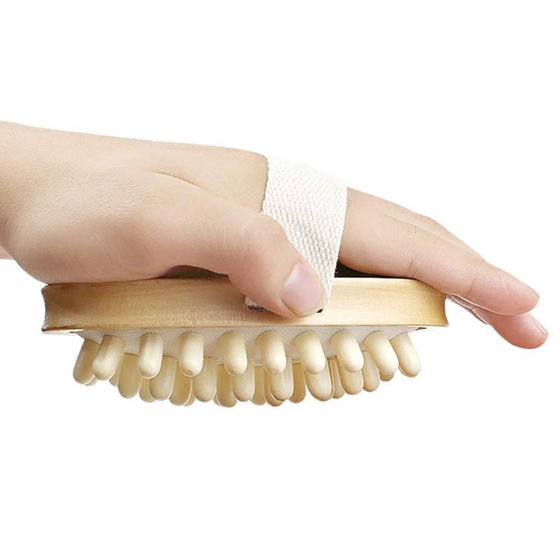 Natural Wooden Massage Body Brush for Cellulite and Improve Lymphatic Blood Circulation Dry Brush Remove Dead Skin Shower Bathe SPA Bath Brush