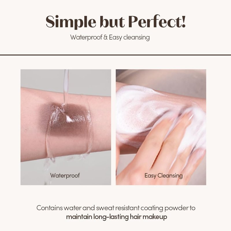 ETUDE Hair Pang Pang Hairline Powder - Waterproof Root Touch Up for Thin Hair | Natural Black