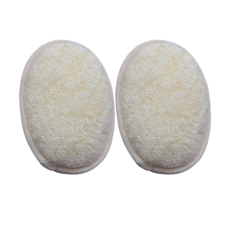 2-Pack Exfoliating Body Scrubber Loofah Sponge,Loofah Sponge Exfoliating Body Scrubber - Natural Luffa & Terry Cloth, Body Scrubbers for Men and Women,Perfect for Bath Spa and Shower
