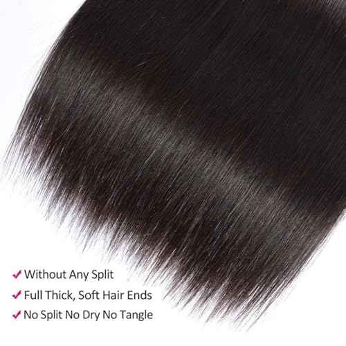 Straight Bundles Human Hair 22 24 26 Inch 300g/pack 12A Brazilian 3 3Bundles for Women Double Weft Black Color