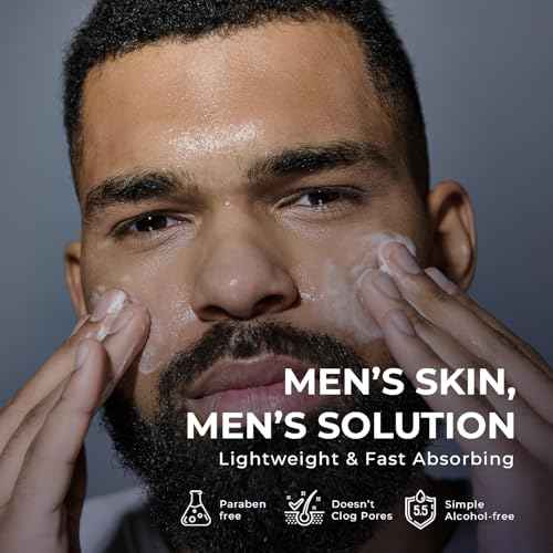 6 in 1 Face Cream for Men: Anti-Aging Mens Moisturizer - Firming Peptide & Hyaluronic Acid & Squalane - Wrinkles Cream Eye Bag Treatment for Men