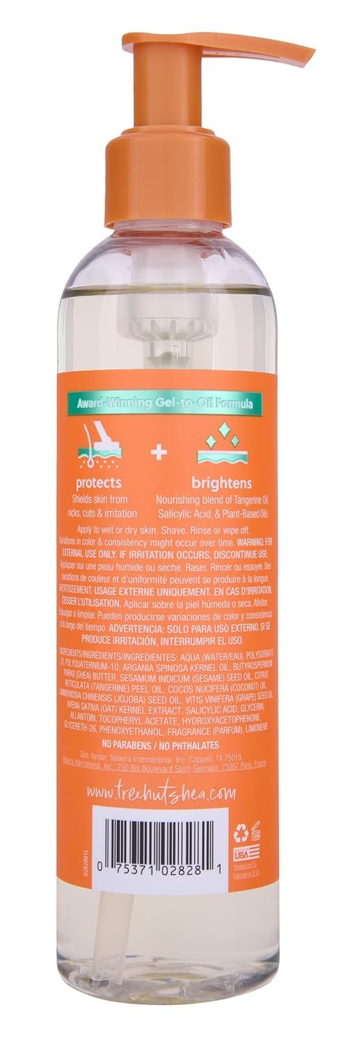 Tree Hut Tangerine Shave Oil - Gel-to-Oil Formula for Ultra Hydration | 7.7 fl oz, All Skin Types