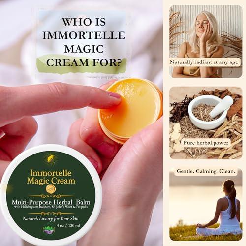 MOUNTAIN PASTURES¢ç Immortelle Magic Cream ? The Balkan Secret Balm for Healthy Skin ? Handcrafted Anti-Aging Formula with Wild Helichrysum ? Soothing, Deeply Nourishing ? 4 oz