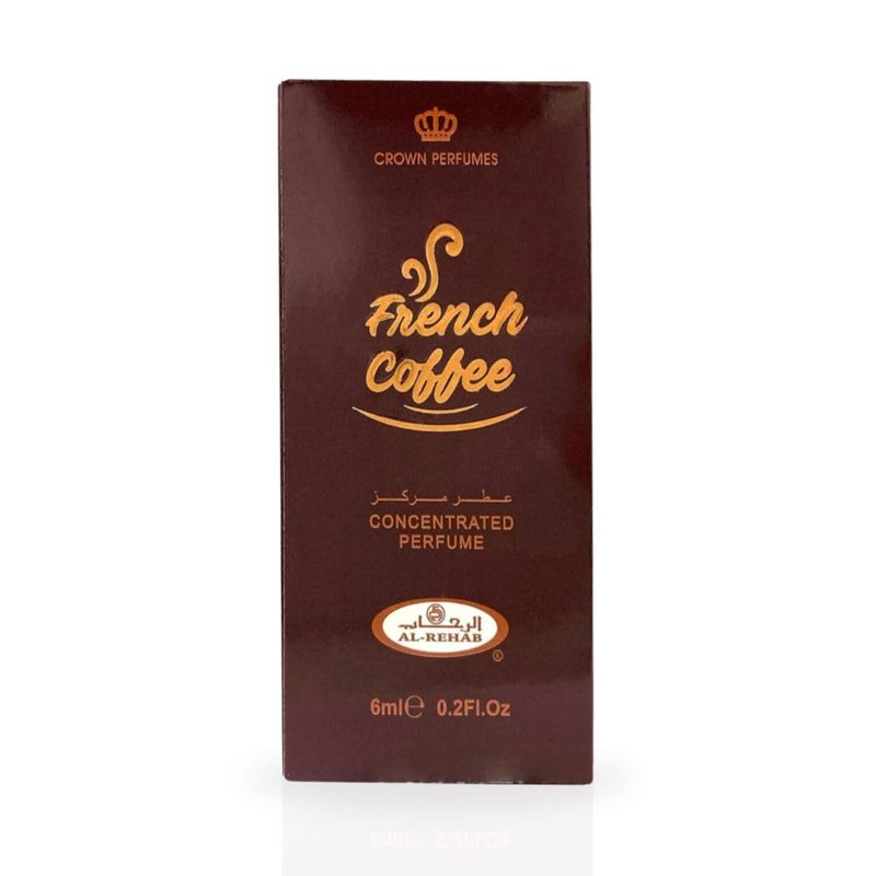 Al-Rehab French Coffee Premium Arabian Perfume Oils for Women 6ML (0.2OZ) - Long Lasting Concentrated Perfume Oil with Rich, Alluring Women's Fragrance - Ideal For Daily Wear Or Special Occasions