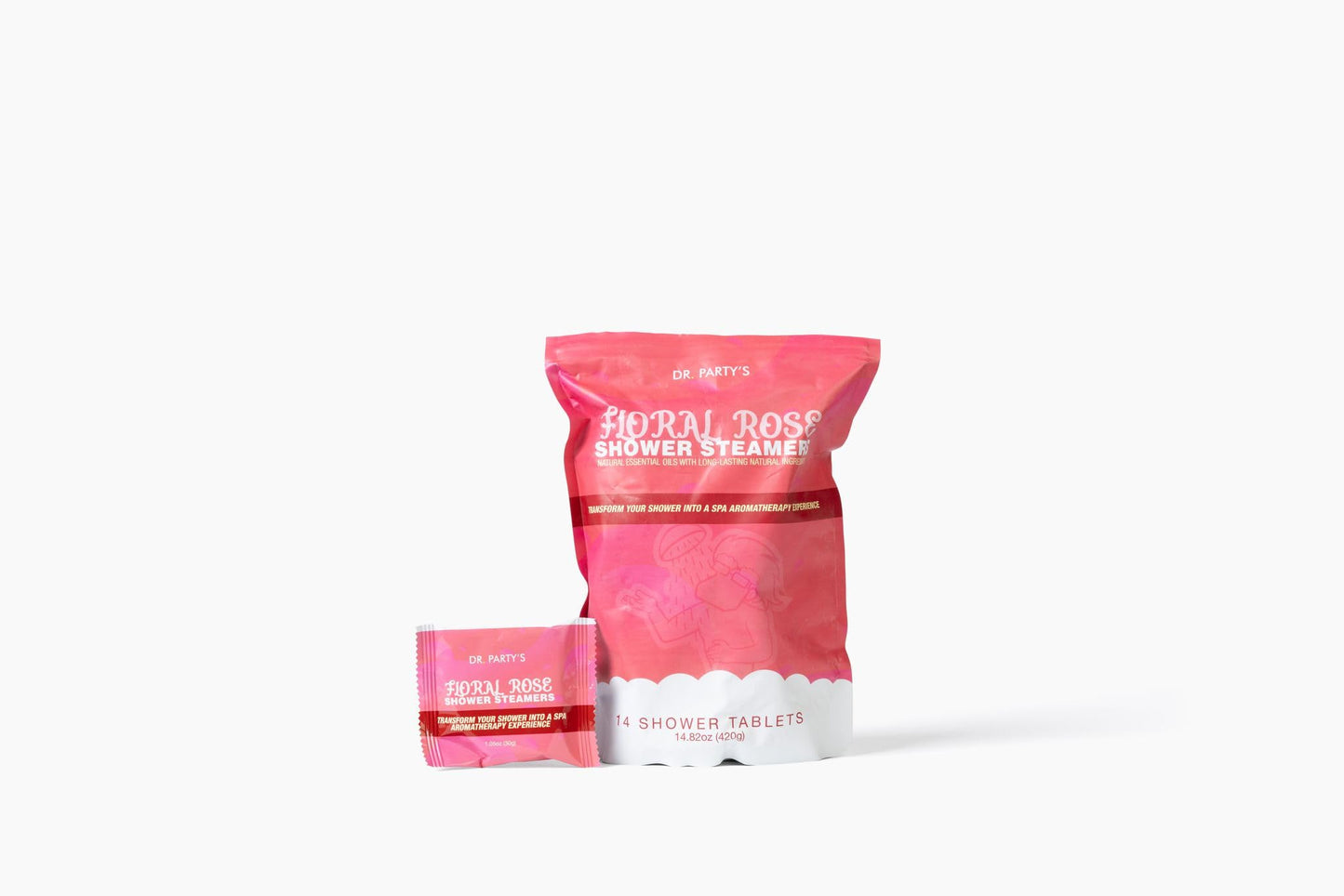 Shower Steamer - 5 Different scents - 14 Tablets per Package (Floral Rose)