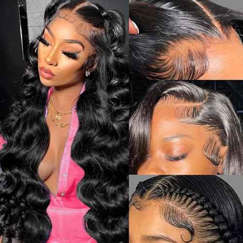 13x6 Body Wave Lace Front Wigs Human Hair Pre Plucked 180% Density HD Lace Frontal Wig Human Hair For Women Body Wave Wigs With Baby Hair 26inch
