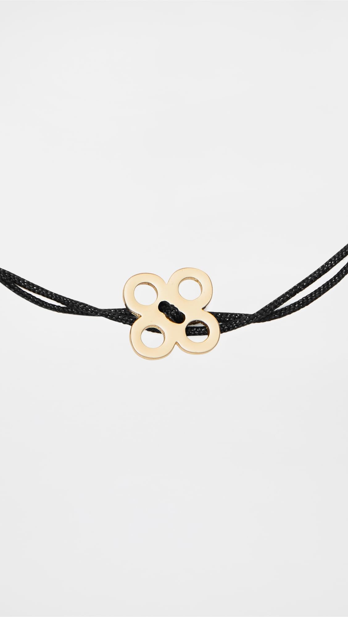 Tory Burch Women's Clover Cord Bracelet, Black/Tory Gold, One Size